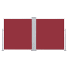Vidaxl piros behúzható oldalsó napellenző 160 x 600 cm (317999)