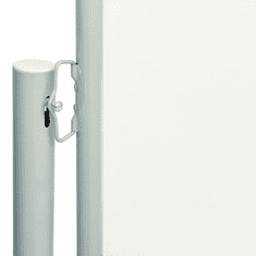 Vidaxl krémszínű behúzható oldalsó terasznapellenző 117 x 600 cm (317947)