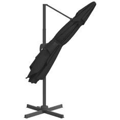 Vidaxl fekete konzolos napernyő alumínium rúddal 400 x 300 cm (319920)