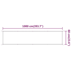 Vidaxl antracitszürke oxford-szövet függőleges napellenző 60 x 1000 cm (148204)