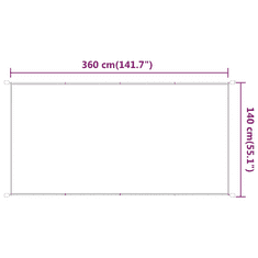 Vidaxl antracitszürke oxford-szövet függőleges napellenző 140x360 cm (148214)