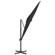 Vidaxl fekete konzolos napernyő alumínium rúddal 300 x 300 cm (319919)