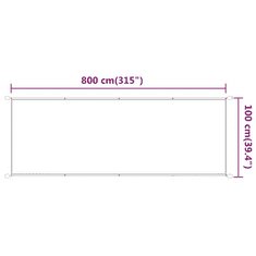 Vidaxl antracitszürke oxford-szövet függőleges napellenző 100 x 800 cm (148210)