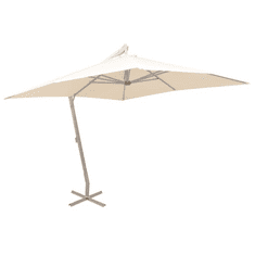 Vidaxl függesztett, homokszínű napernyő alumínium rúddal 300 x 300 cm (42974)