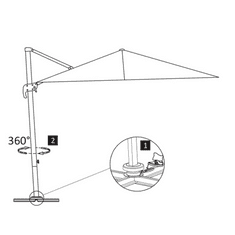 Vidaxl antracitszürke konzolos napernyő alumíniumrúddal 400 x 300 cm (44637)