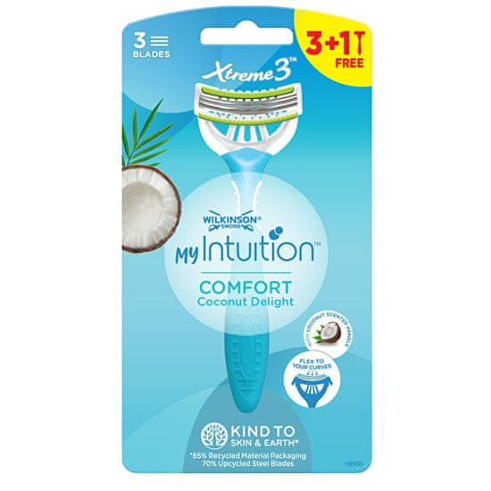 Wilkinson Sword Eldobható borotva nőknek My Intuition Comfort Coconut Delight 3 + 1 db