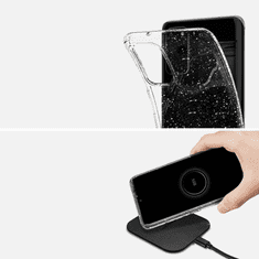 Spigen Apple iPhone 15 Plus, Szilikon tok, Liquid Crystal Glitter, átlátszó (TS0256)