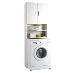 FMD fehér mosógép szekrény tárolóhellyel 445216