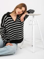 Factoryprice Klasszikus női pulóver Natara fekete-fehér Universal