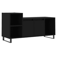Vidaxl fekete szerelt fa TV-szekrény 100x35x55 cm (831325)
