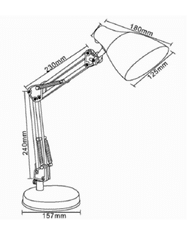 Orno  DL-1/B Dian asztali lámpa