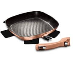 Berlingerhaus Grill serpenyő levehető fogantyúval 28 cm Rosegold Metallic Line