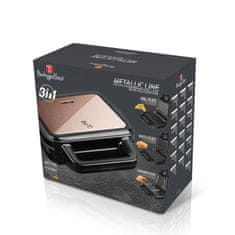 Berlingerhaus tapadásmentes 3in1 Rosegold Metallic Line szendvics és gofrisütő