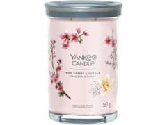 Yankee Candle Illatgyertya Signature Tumbler üvegben nagy rózsaszín cseresznye & vanília 567g