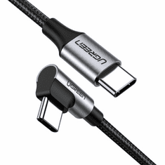 Ugreen USB-C-USB-C ferde kábelQC 3.0 PD 3A 60W 1m fekete (50123) (UG50123)