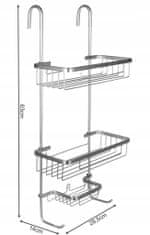 Malatec 16721 Függesztett zuhanypolc ezüst