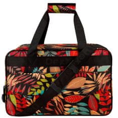 MG Travel Bag táska beépített USB kábellal 20L, orange leaves