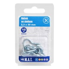 M.A.T Group horog cérnával 30x2,3mm Zn (10db)