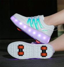 EXCELLENT Glow roller cipő 37-es méret - rózsaszín
