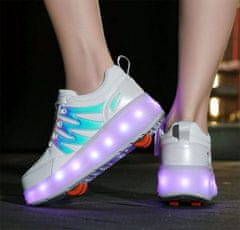 EXCELLENT Glow roller cipő 37-es méret - rózsaszín