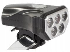 Verk 08328 Přední LED osvetleni na kolo, 5 diod, USB černé
