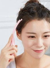 BigBuy Relaxáló és hajnövekedést elősegítő kézi fejmasszírozó – 18,5 x 8,5 cm - rózsaszín (BB-15439)