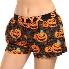 Styx Női klasszikus boxeralsó művészet sport gumiból Halloween tök (T1755) - méret XL