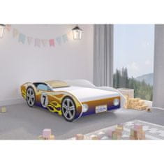 Wooden Toys CORVETTA autós gyerekágy 160x80cm kaméleon - ajándék matraccal