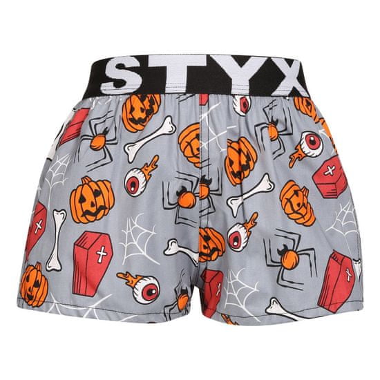 Styx Gyerekek klasszikus boxeralsó művészet sport gumi Halloween koporsók (BJ1752)