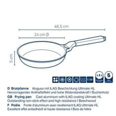 Kela Pan Vitana öntött alumínium szürke 5,0cm 24,0cm KL-10084