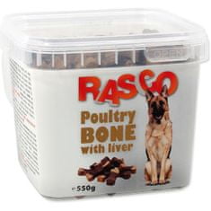 RASCO kutyasnack - baromfi csont májjal 2,5cm 550 g