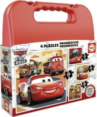 EDUCA Puzzle bőröndben Cars 4in1 (12,16,20,25 darab)