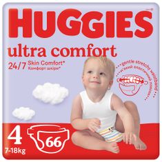 Huggies HUGGIES Ultra Comfort eldobható pelenkák Mega 4 (7-18 kg) 66 db