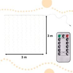 Aga LED Fényfüggöny 3x3m 300 LED Meleg fehér