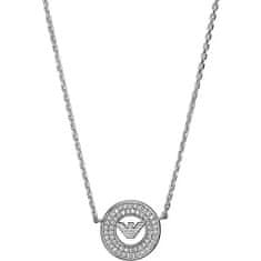 Emporio Armani Csillogó ezüst nyaklánc cirkónium kövekkel EG3585040