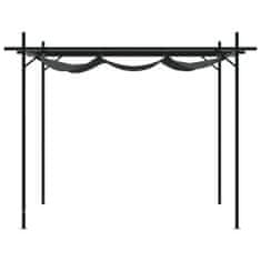 Greatstore antracitszürke pergola behúzható tetővel 295 x 292 x 230 cm