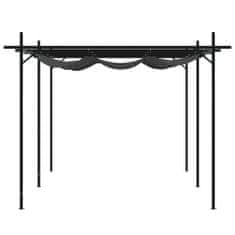 Greatstore antracitszürke pergola behúzható tetővel 589 x 292 x 230 cm