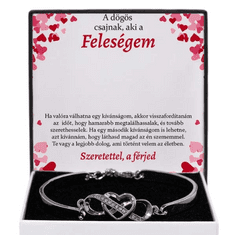 Lovilion Romantikus Lovilion Ajándék Valentin Napra Feleségemnek - Női karkötő, vízálló | MARY_HEARTBRACELET