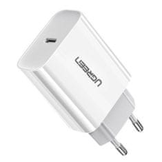 Ugreen CD137 USB-C hálózati töltő PD QC 3A 20W, fehér