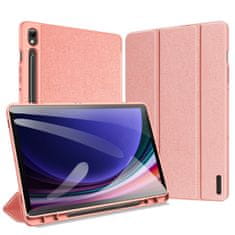 TKG Tablettok Samsung Galaxy Tab S9 FE 10,9 coll (SM-X510, SM-X516) - DUX DUCIS DOMO pink smart case ceruza tartóval