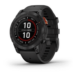 Garmin Fenix 7 Pro Solar okosóra szürke, fekete szilikon szíjjal (010-02777-01) (010-02777-01)