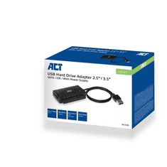 ACT AC1520 csatlakozó átlakító 2.5" - 3.5" USB A Fekete (AC1520)