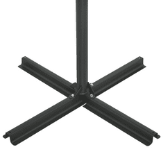 Vidaxl fekete kültéri napernyő alumíniumrúddal 460 x 270 cm (47302)