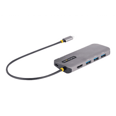 Startech StarTech.com 127B-USBC-MULTIPORT dokkoló állomás és port replikátor Vezetékes USB 3.2 Gen 1 (3.1 Gen 1) Type-C Szürke (127B-USBC-MULTIPORT)