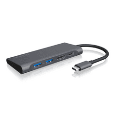 RaidSonic ICY BOX IB-DK4022-CPD Vezetékes USB 3.2 Gen 1 (3.1 Gen 1) Type-C Antracit, Fekete (IB-DK4022-CPD)