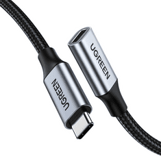 Ugreen US372 USB-C 3.1 Gen2 hosszabbító kábel, 4K, 100W, 0.5m fekete (80810) (UG80810)