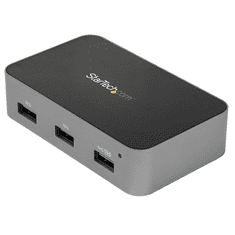 Startech StarTech.com HB31C4AS hálózati csatlakozó USB 3.2 Gen 2 (3.1 Gen 2) Type-C 10000 Mbit/s Fekete, Szürke (HB31C4AS)