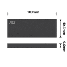 ACT AC1600 tárolóegység burkolat Külső SSD ház Fekete M.2 (AC1600)