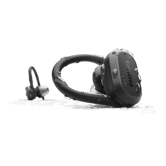 Philips 7600 series TAA7306BK/00 fejhallgató és headset Vezeték nélküli Fülre akasztható, Hallójárati Sport Bluetooth Fekete