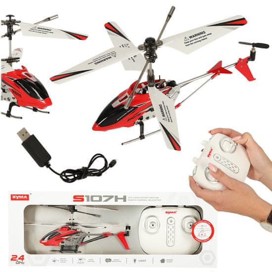 WOWO SYMA S107H Red RC helikopter 2,4 GHz RTF